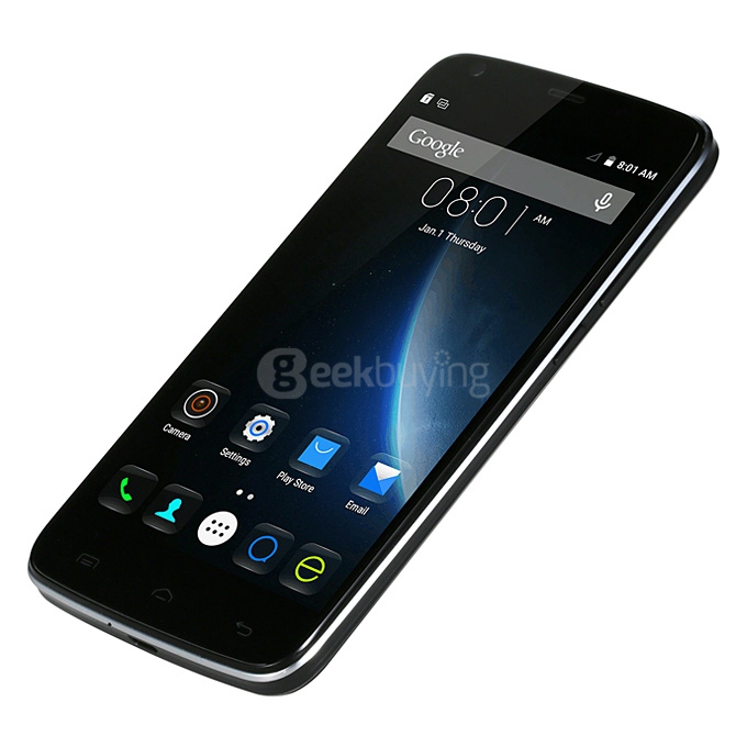 DOOGEE T6 5.5inch IPS HD 4G LTE 6250mAh Android 5.1 Smartphone 64-Bit MT6735 Quad Core 2GB 16GB 13.0MP - Black