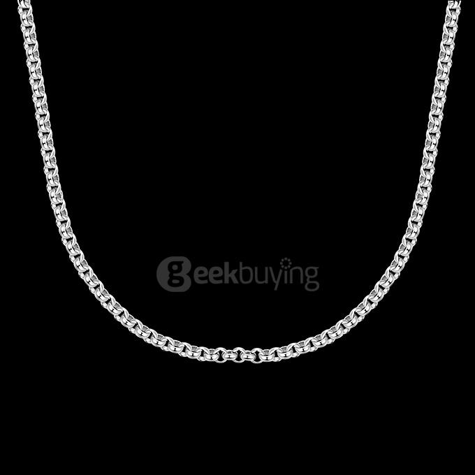 GOMAYA GMYC001-18 Retro 316 Stainless Steel Chain Rolo Punk Retro Necklace Size 2MMX45CM