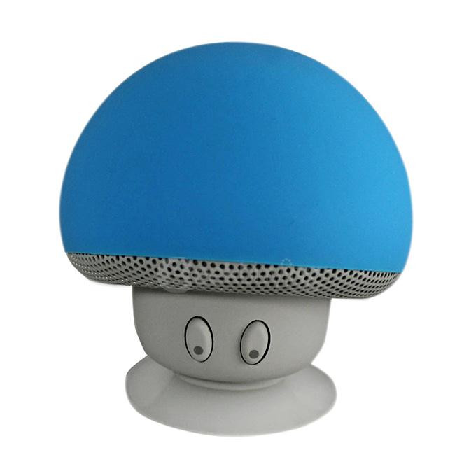 Portable Creative Mushroom Style Mini Bluetooth Speaker - Blue
