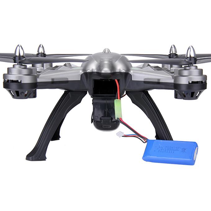 JJRC H25G 720P FPV Video Playback 2.4Ghz 4CH 3D Tumbling CF Mode LED Control Mode 2 RC Quadcopter RTF - Gray