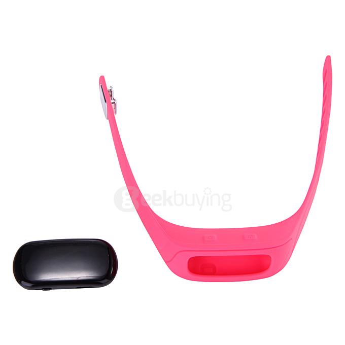 SWB02B Bluetooth 4.0 Sports Smart Bracelet OLED Display Screen with Pedometer Sleep Monitor Alarm for Android iOS - Rose