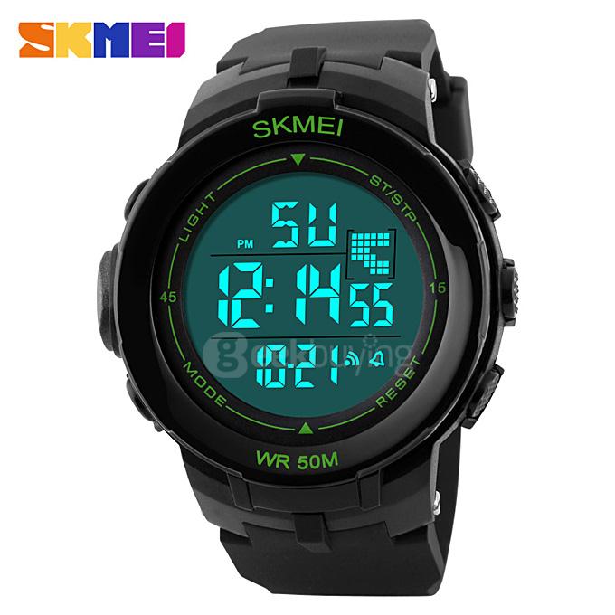 SKME 1127 Waterproof Outdoor Sports Watch Wristwatch with Luminous Display - Green