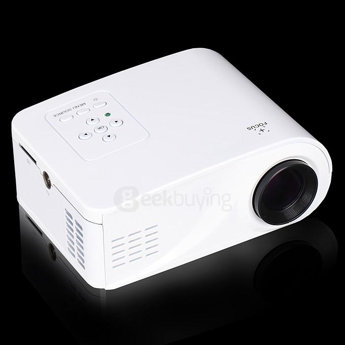 X6 1080P HD MINI LCD Projector Home Theater 800LM HDMI TV USB AV VGA SD - White
