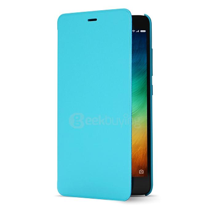 Original Xiaomi Protective PU Leather Hard Flip Cover Shell Smart Cover for Xiaomi Redmi Note 3 / Redmi Note 3 Pro - Blue