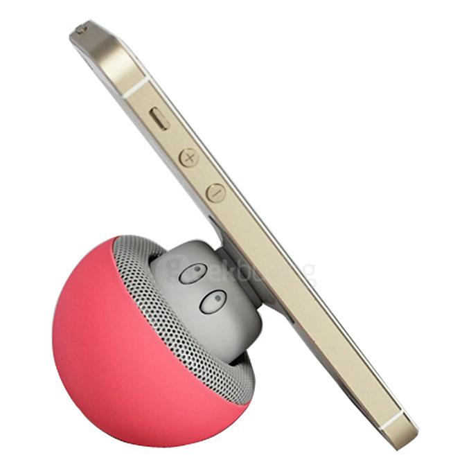 Portable Creative Mushroom Style Mini Bluetooth Speaker - Red