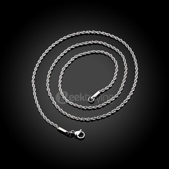 GOMAYA GMYC009-24 Retro 316 Stainless Steel Chain Rolo Punk Retro Necklace Size 2MMX45CM