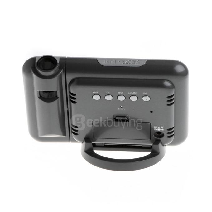 Digital Weather LCD Clock Snooze Alarm Clock Projector Color Display LED Backlight Table Desktop Clocks Projector