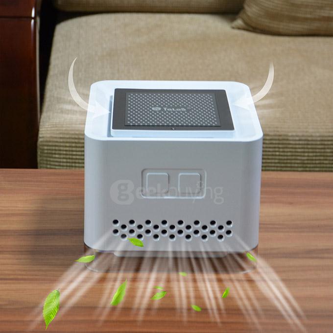 Talos CS-083WR 2 in 1 Multi-Function Home Air Purifier + Qi Standard Wireless Charging Panel - White + Black
