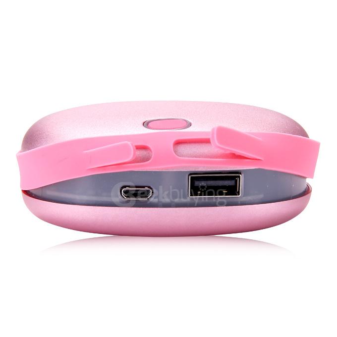4500mAh MINI Portable Power Bank Hand Warmer - Pink Rabbit