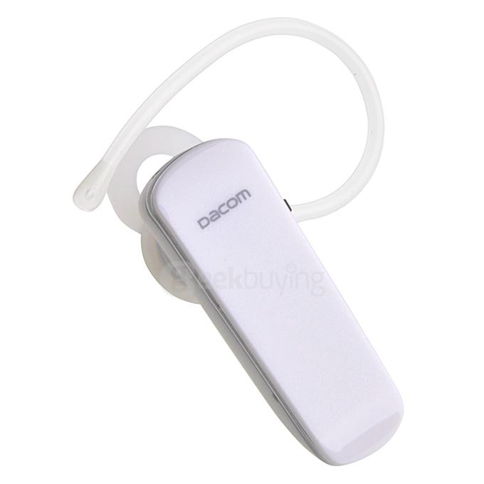 Dacom K69 Bluetooth Wireless Headphones Music Headset Handsfree Car Driver Earphone HD Microphone - White
