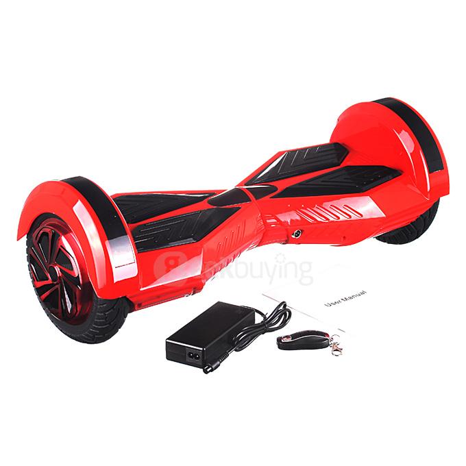 4400MAH Dual Wheels Self Balancing Scooter Electric Drifting Board with Bluetooth Speaker and LED - Red and Black