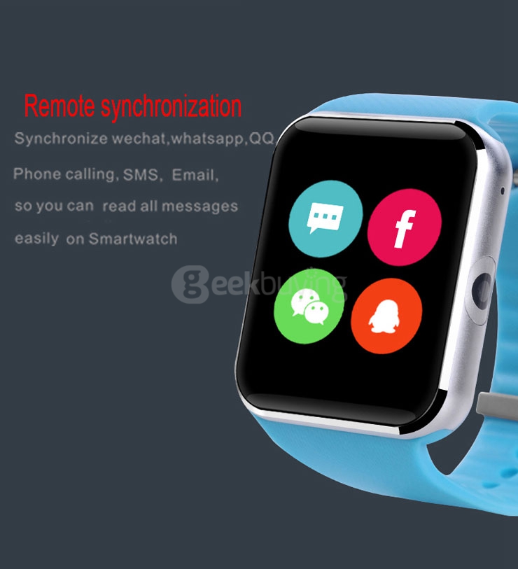 K68 Bluetooth 4.0 Smart Watch MTK2502 with Heart Rate Monitor Sleep Fitness Tracker Anti-Lost Compass Remote Control for Android iOS - Blue