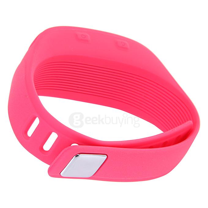 SWB02B Bluetooth 4.0 Sports Smart Bracelet OLED Display Screen with Pedometer Sleep Monitor Alarm for Android iOS - Rose