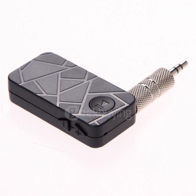 Portable Wireless Plug In Car Bluetooth Audio Music Receiver Adapter BT4.0 with 3.5mm Stereo Output - Black