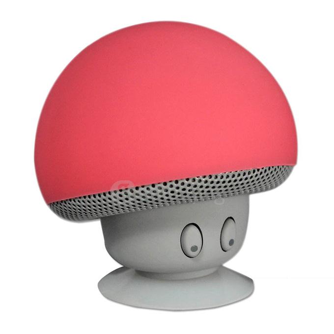 Portable Creative Mushroom Style Mini Bluetooth Speaker - Red