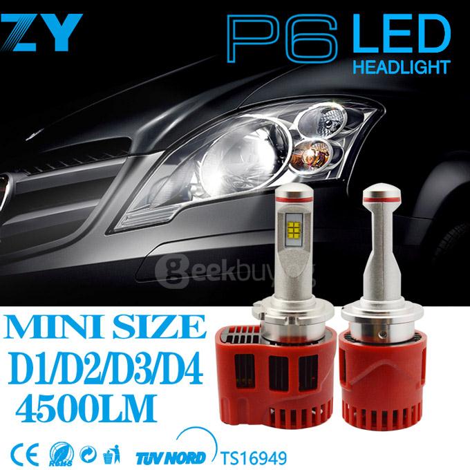 P6 Philips Chips 45W 4500lm LED Car Headlight D1/D2/D3/D4 6000K LED Car Headbulb Conversion Kit