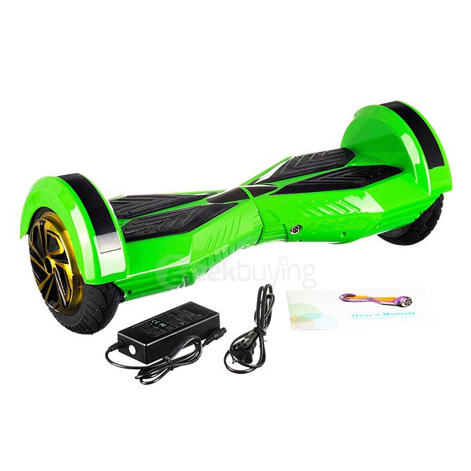 4400MAH Dual Wheels Self Balancing Scooter Electric Drifting Board with Bluetooth Speaker and LED - Green and Black