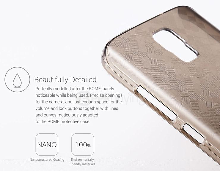 PU Protective Cover Back Clear Case Brand New Hard Case for UMI Rome UMI ROME X Smartphone - Gray