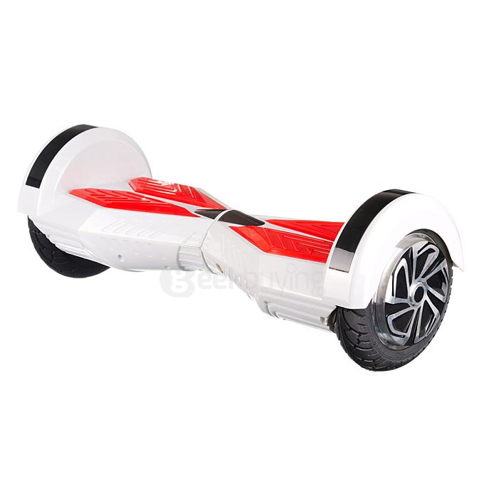 4400MAH Dual Wheels Self Balancing Scooter Electric Drifting Board with LED - White and Red