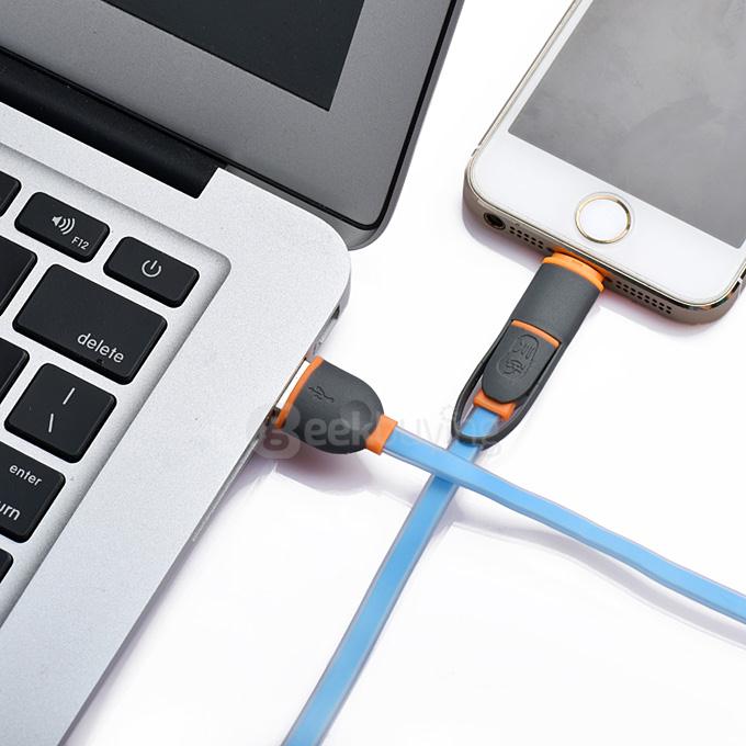 Kawau MU631 8Pin Micro USB Data Sync Charging Cable 1M - Blue