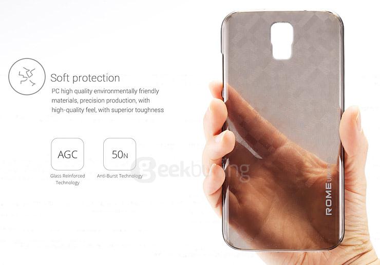 PU Protective Cover Back Clear Case Brand New Hard Case for UMI Rome UMI ROME X Smartphone - Gray