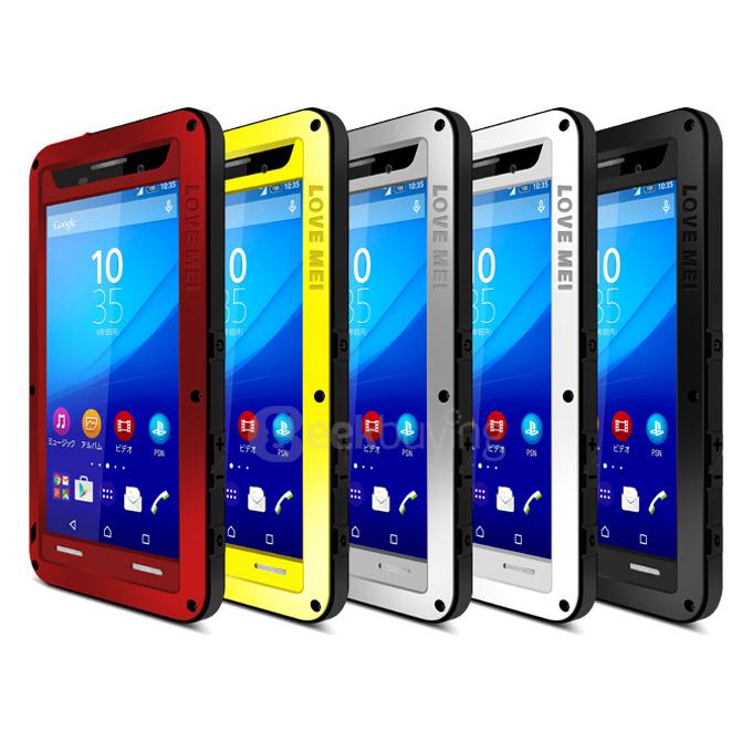 Lovemei Aluminum Powerful Shockproof Gorilla Glass Metal Case Protective Cover for SONY Xperia M5 5