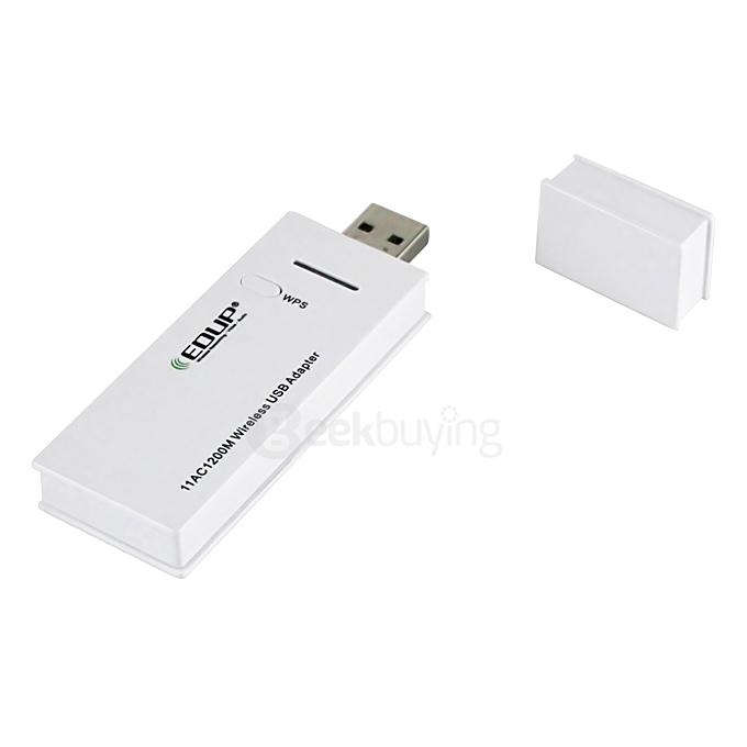 EDUP EP-AC1601 Mini 802.11ac WiFi Dongle WiFi USB 3.0 Adapter 1200Mbps 2.4GHz/ 5.8GHz Dual Bands Network Card - White