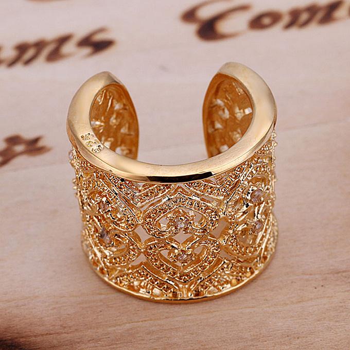 LKNSPCR107 Heart-shaped Fanshionable Ring Round Ring - Gold