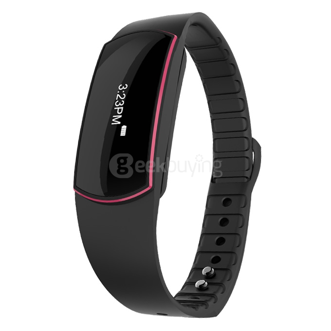 TRASENSE TS-H07 Bluetooth 4.0 Smartband Touch Screen IP67 Activity Fitness Tracker Call Reminder Alarm Clock Smart Bracelet for Android iOS - Rose