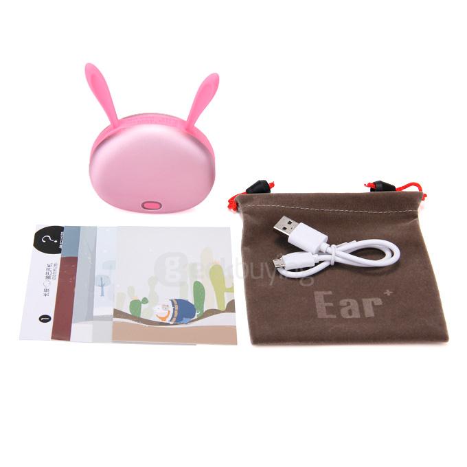 4500mAh MINI Portable Power Bank Hand Warmer - Pink Rabbit