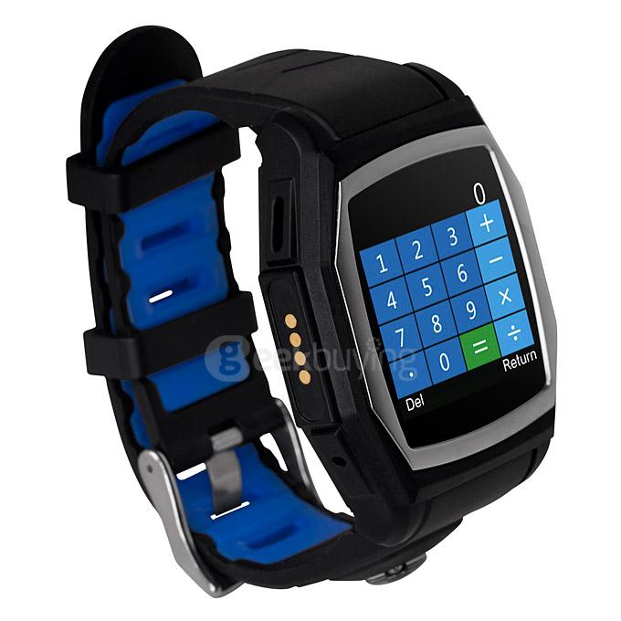 King Wear GT68 SmartWear SIM Card Smart Watch Phone Heart Rate Monitor GPS Compass Outdoor Use For Android & iOS - Dark Blue