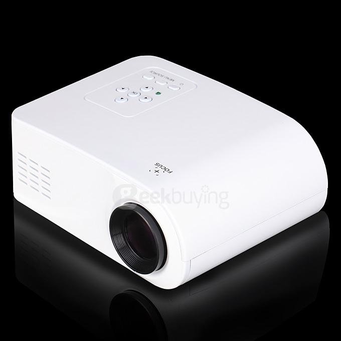 X6 1080P HD MINI LCD Projector Home Theater 800LM HDMI TV USB AV VGA SD - White