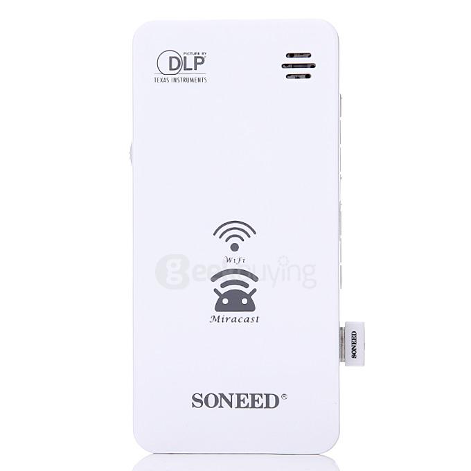 SONEED SP-1200W Wi-Fi Mini Multimedia DLP Projector 2500mAh Power Bank EZcast EZMirror EZair for iOS Android Mac Windows