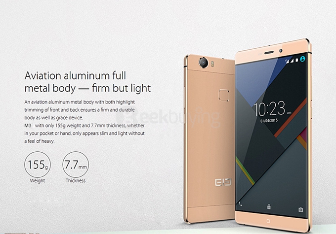 Elephone M3 5.5inch MT6755 Helio P10 Octa Core Android 5.1 3GB 32GB Smartphone 4G LTE 21.0MP Type-C 3.0 - Rose Golden