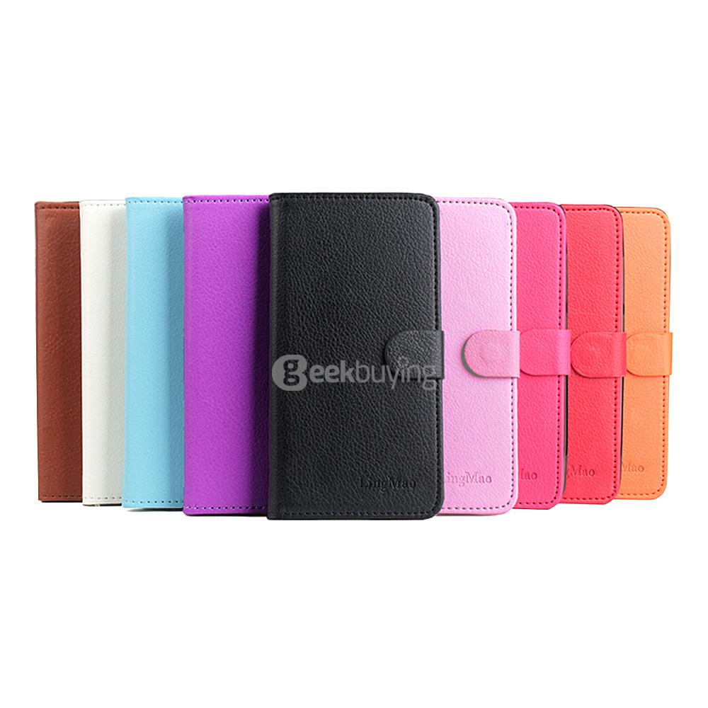 Litchi Texture Protective Hard Cover Flip Stand Leather Case for Cubot S600 Smartphone - Black