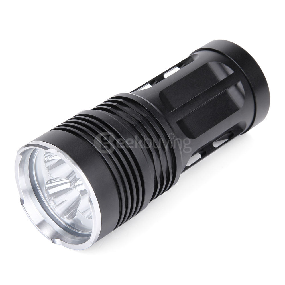 Skyray King CREE 3 x XM-L T6 3600LM LED Flashlight for Camp - Black (4 x 18650)