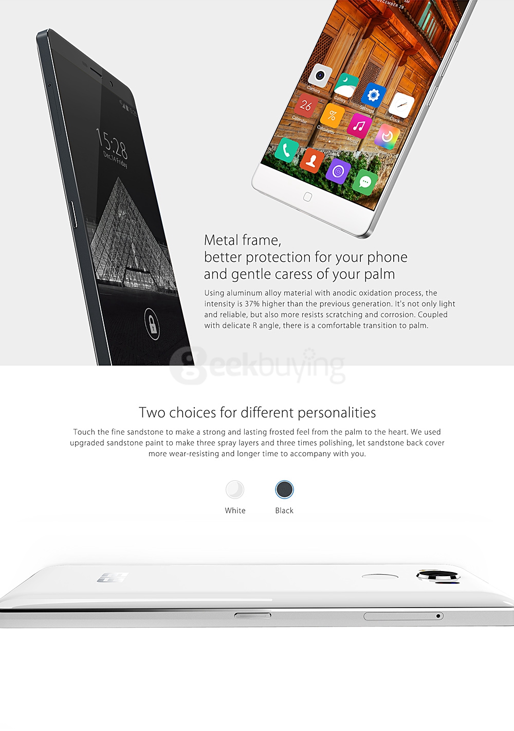 Elephone P9000 5.5inch FHD Android 6.0 4GB 32GB 4G LTE Smartphone Helio P10 MT6755 Octa Core TOUCH ID NFC Quick Charge Wireless Charge - White