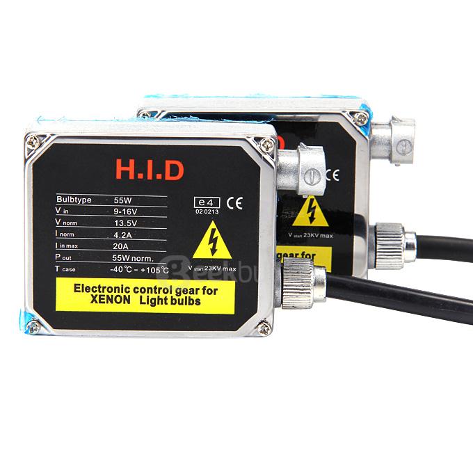 Makibes 6000K 880/881 55W 12V F250 Xenon HID Kit Car Headlight Xenon Bulb Slim Ballast - Black + Silver