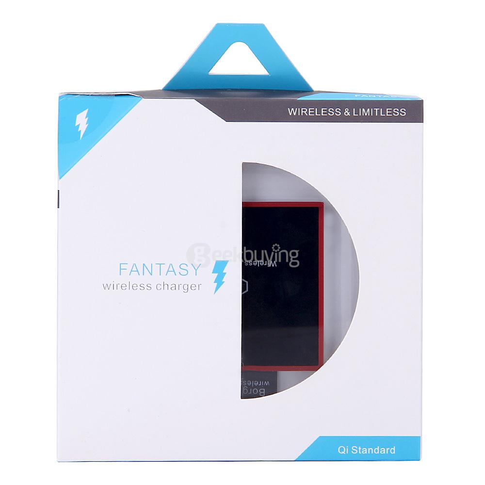 Borg Ball QI Wireless Charger Transmitter with Receiver Patch for iPhone - Black