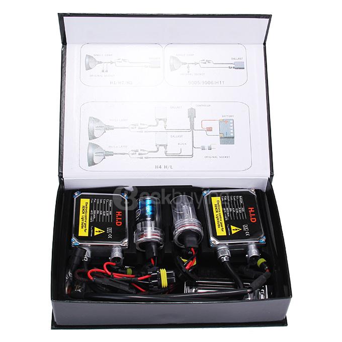 Makibes 12000K H8/H9/H11 55W 12V F250 Xenon HID Kit Car Headlight Xenon Bulb Slim Ballast - Black + Silver