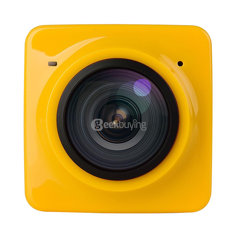Cube 360 WiFi 360 Degree Wide Angle Action Camera Sports Cam Recorder with Standard 1/4 Screw Interface - Yellow + Black