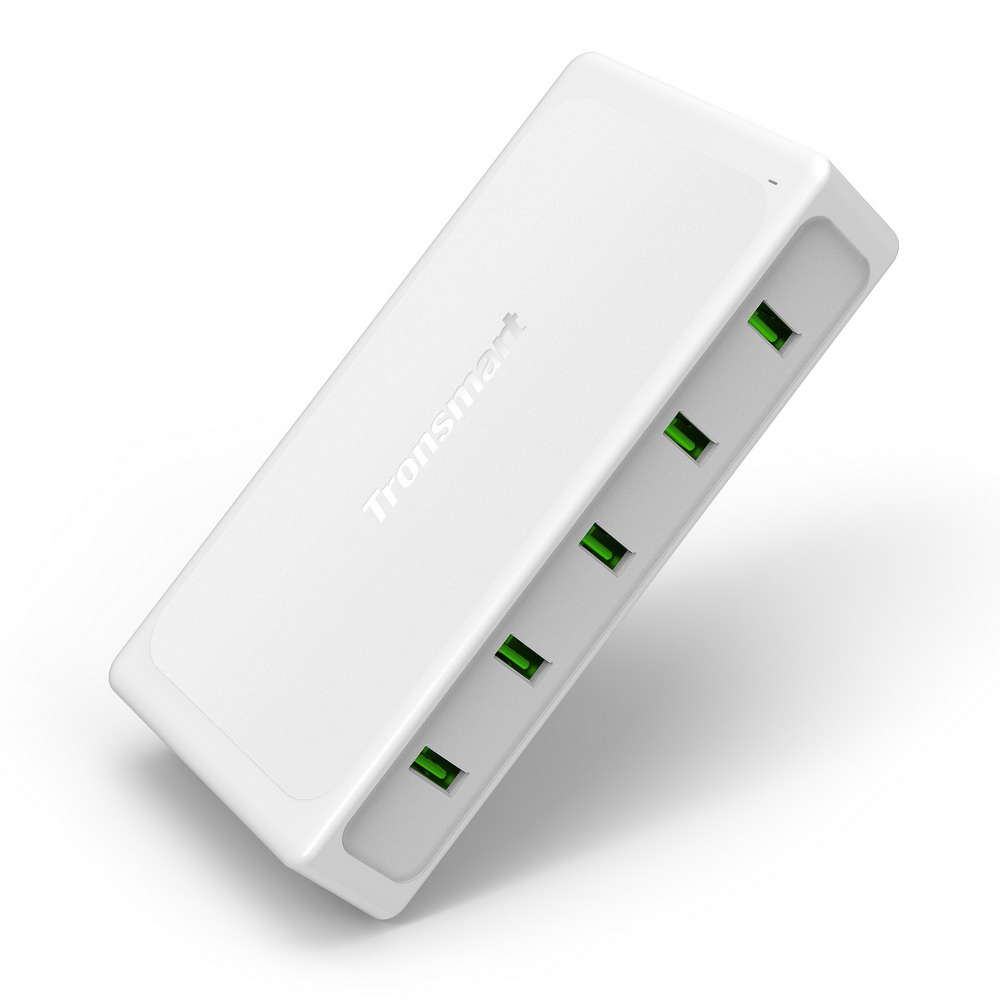 Tronsmart Titan 90W 5 Ports USB Desktop Charger Station 2-3 Times Faster Quick Charge for Qualcomm Quick Charge 2.0 Compatible Devices iPhone 6 6S 6 Plus iPad Samsung Note 5 S6 S6 Edge - US Plug