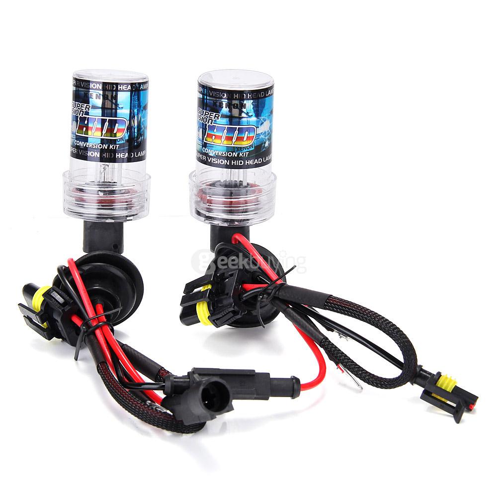 Makibes 4300K H8/H9/H11 55W 12V Xenon HID Kit Car Headlight Xenon Bulb Slim Ballast - Black + Silver