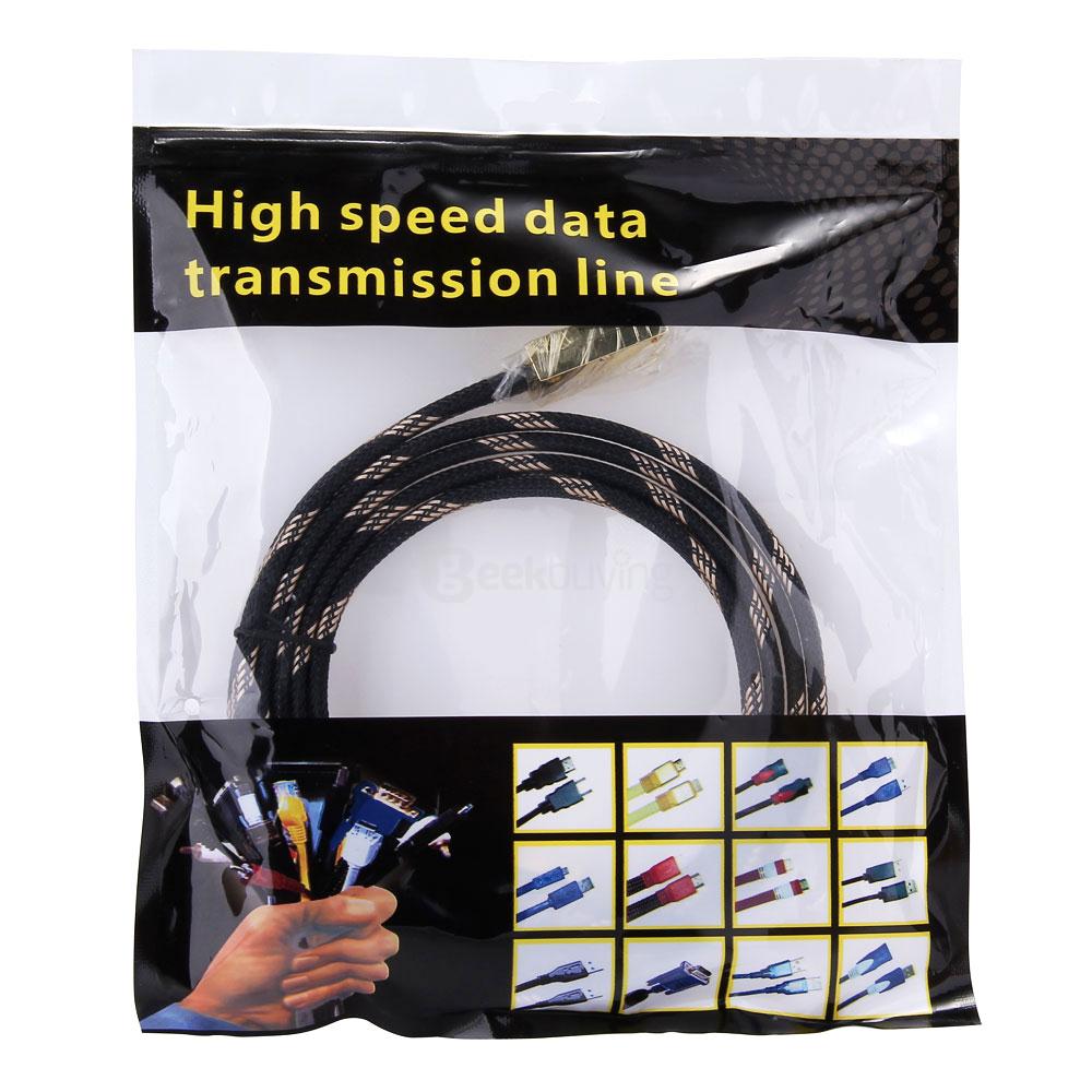 1.8M HDMI to HDMI Version 1.4 Male to Male Digital HD Cable - Black