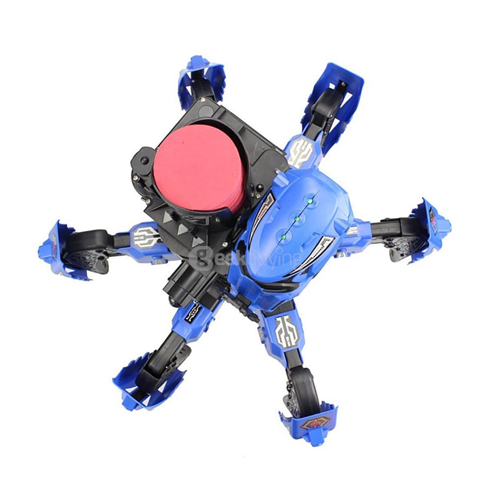2.4G Smart RC Robot Intelligent Space Armor Warriors Six-legged Spider Robot DIY Frisbee - Blue