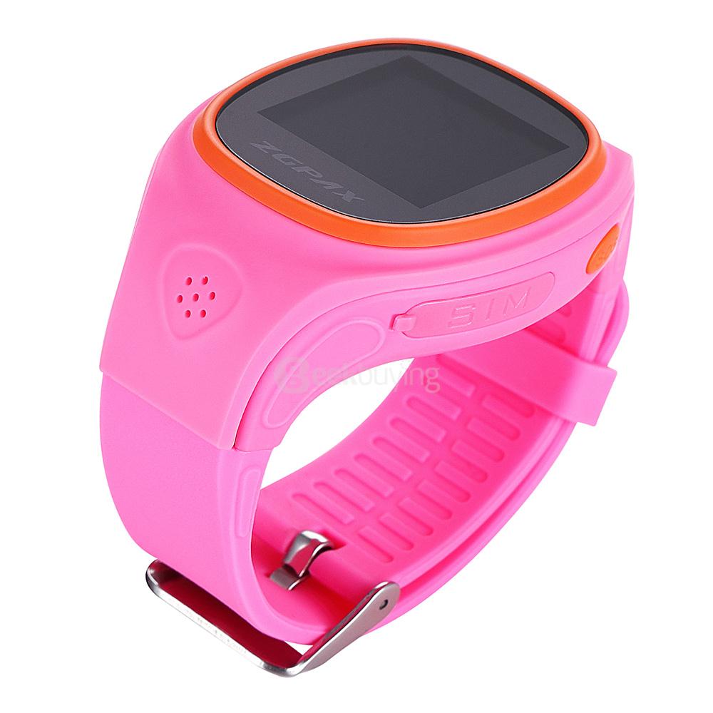 ZGPAX S866 Kid Smart Watch GSM Phone GPS LBS Wifi Bluetooth Location SOS Track Playback Regional Fence Remote Monitor - Pink