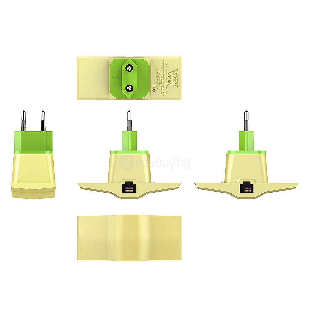 Vonets VRP5G WiFi Signal Amplifier 750Mbps 2.4GHz/5GHz Dual Band 802.11AC Repeater - EU PLUG