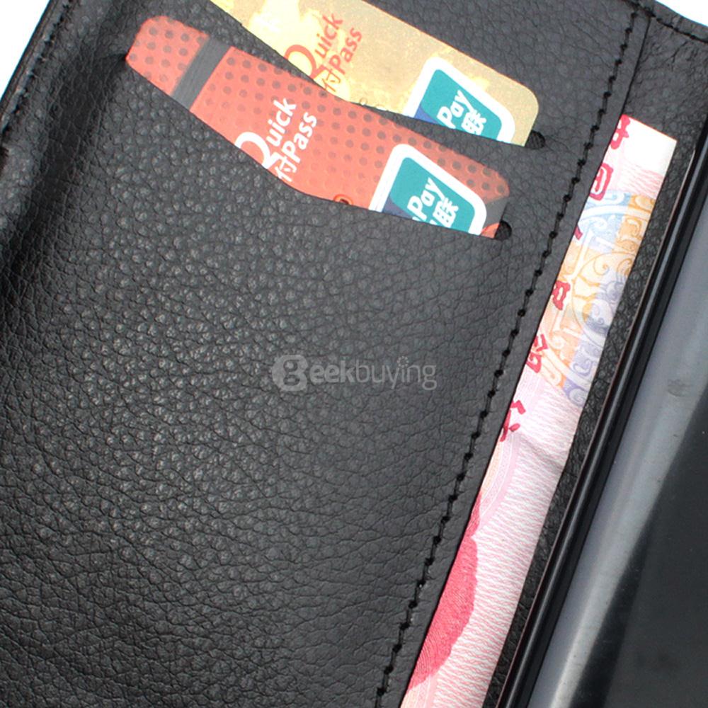 Litchi Texture Protective Hard Cover Flip Stand Leather Case for Cubot S600 Smartphone - Black