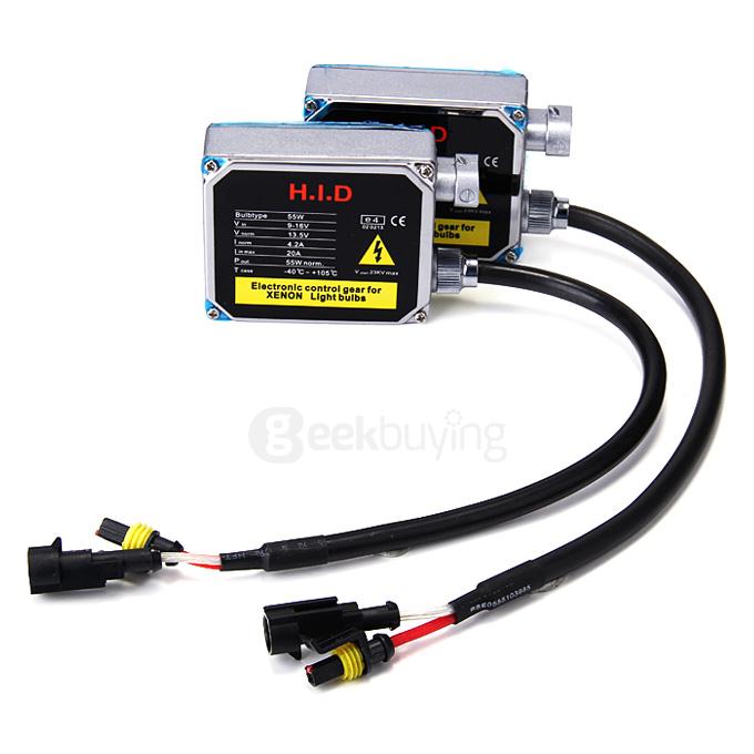 Makibes 6000K 880/881 55W 12V F250 Xenon HID Kit Car Headlight Xenon Bulb Slim Ballast - Black + Silver