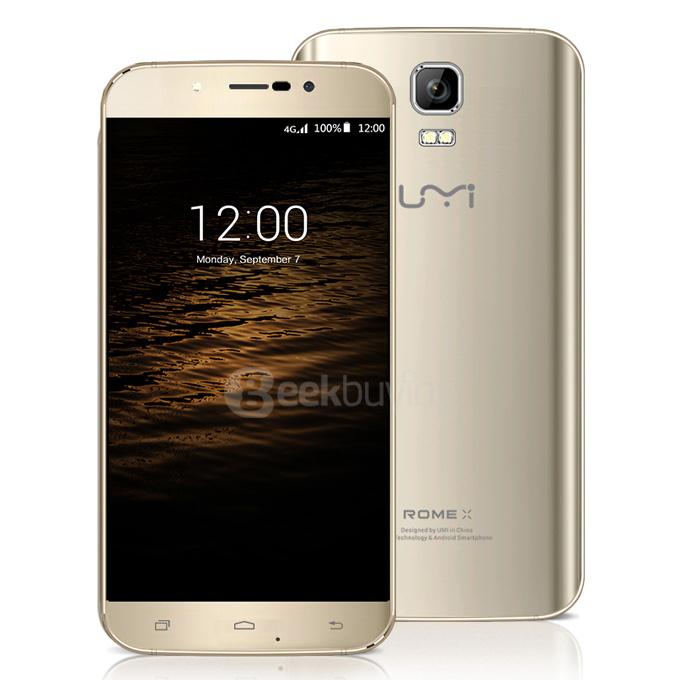 UMI ROME X 5.5inch 2.5D HD Screen MT6580 Quad Core Smartphone Android 5.1 1GB RAM 8GB ROM 13.0MP+2.0MP - Gold